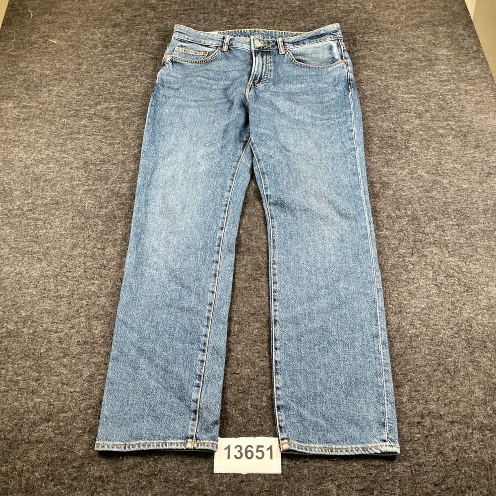 H&M Jeans Mens 32x32 Blue Regular Fit Straight Leg Denim Excellent
